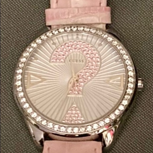 GUESS WOMEN'S WRIST WATCH -'CELEBRATING 20 YEARS OF TIME' PINK LEATHER - Picture 1 of 6